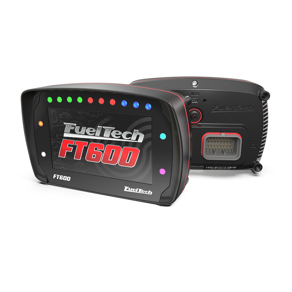 FuelTech FT600 EFI System — standalone ECU with 4.3" color touchscreen and 10 LED shift lights